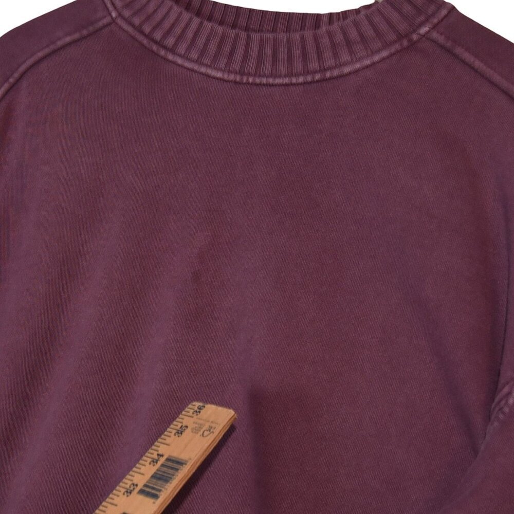 Aerie Oversized Sweatshirt Maroon Pullover Cozy Lounge Y2K Soft Casual XXS Relax - Picture 8 of 8